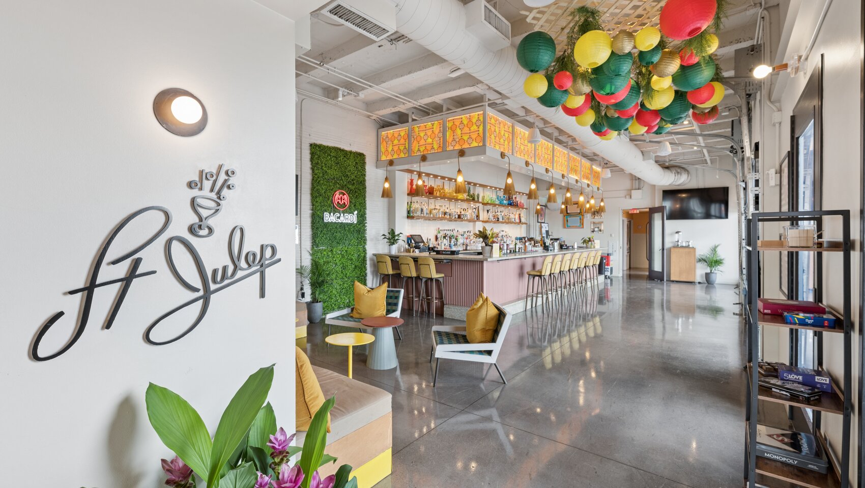 Havana Nights Decor at St. Julep at Kimpton Sylvan Atlanta - Buckhead