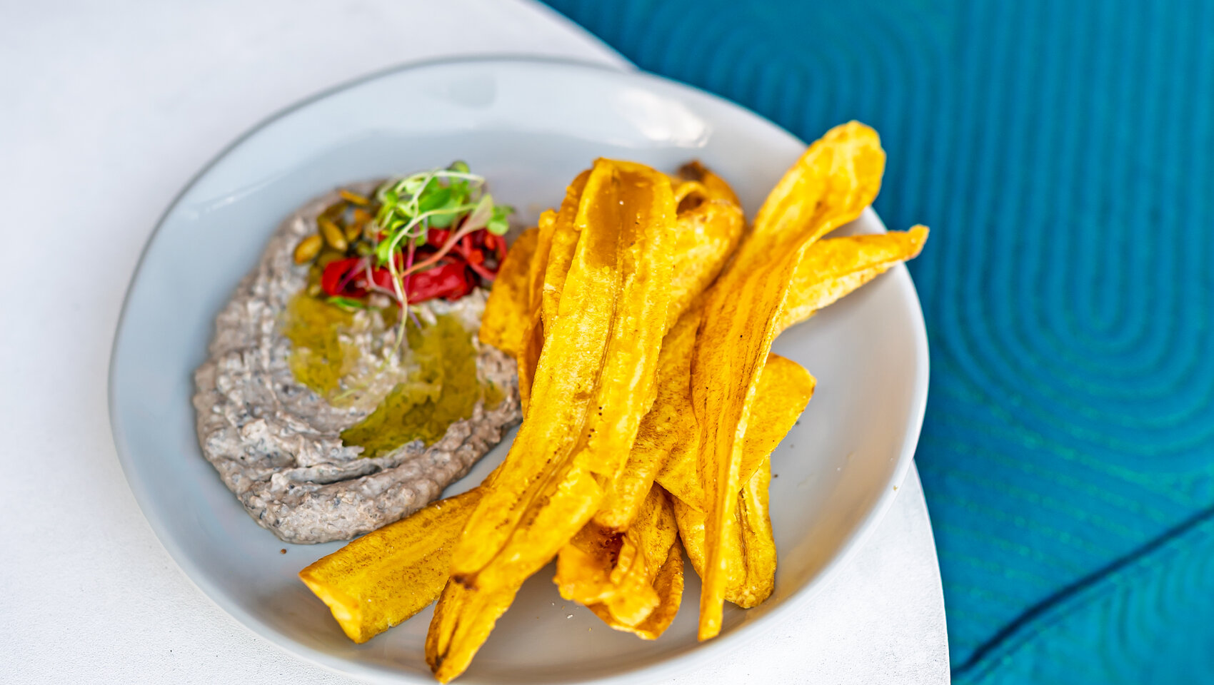 Plantain Chips & Black Bean Hummus at Kimpton Sylvan Atlanta - Buckhead