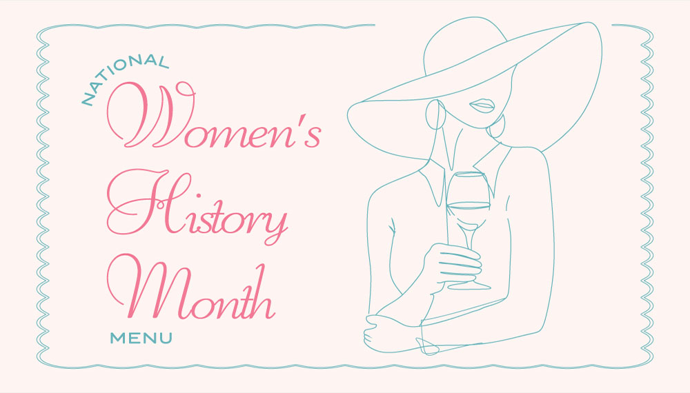 Graphic that says Women's History Month