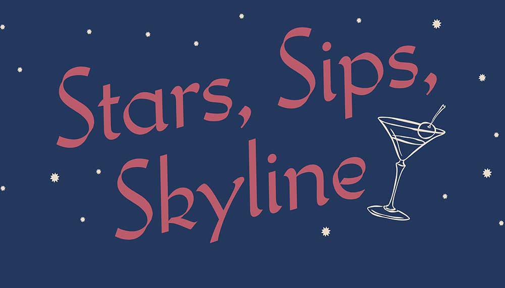 Stars, sips, skyline tile image