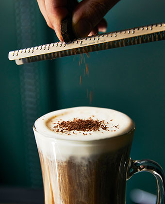 Hot Cocoa in glass mug